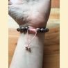 Bracelet black line rhodonite