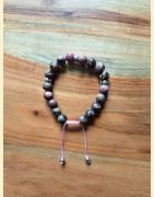 Bracelet black line rhodonite