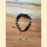 Bracelet black line rhodonite