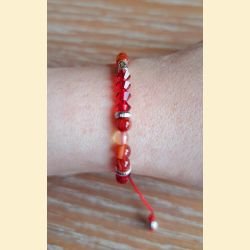 Bracelet "minéral et cristal" cornaline