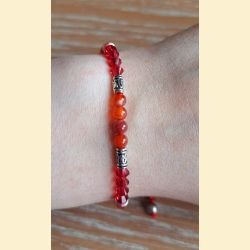 Bracelet "minéral et cristal" cornaline