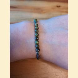 Bracelet "minéral fin" jaspe sang de dragon