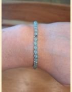 Bracelet "minéral fin" aventurine verte