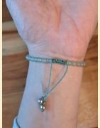 Bracelet "minéral fin" aventurine verte