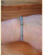 Bracelet "minéral fin" angélite
