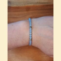 Bracelet "minéral fin" angélite