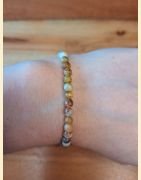 Bracelet "minéral fin" agate crazy lace