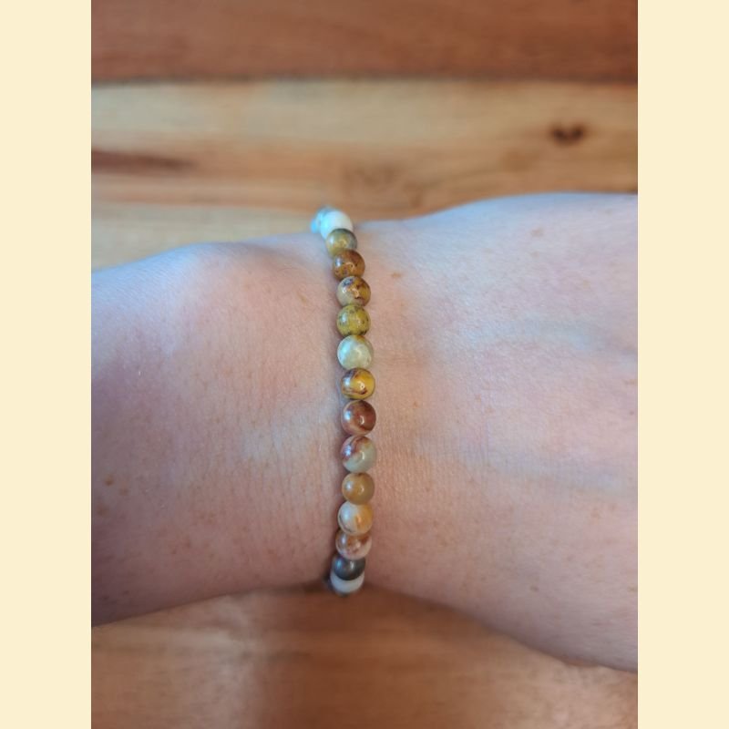 Bracelet "minéral fin" agate crazy lace Bracelet "minéral fin" agate crazy lace