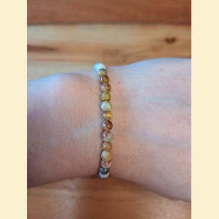Bracelet "minéral fin" agate crazy lace