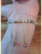 Bracelet "minéral fin" agate crazy lace