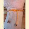 Bracelet "minéral fin" aventurine orange
