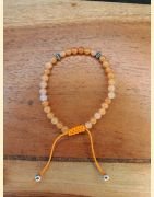 Bracelet "minéral fin" aventurine orange