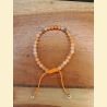Bracelet "minéral fin" aventurine orange