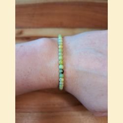 Bracelet "minéral fin" chrysoprase citron