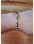Bracelet "minéral fin" jaspe dalmatien
