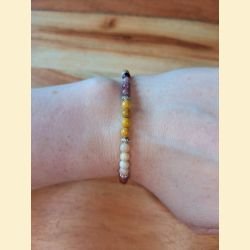 Bracelet "minéral fin" jaspe mokaïte