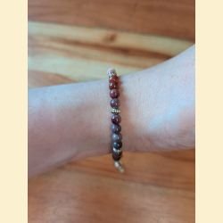 Bracelet "minéral fin" jaspe mokaïte