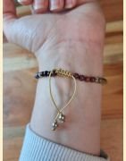 Bracelet "minéral fin" jaspe mokaïte