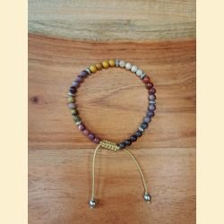 Bracelet "minéral fin" jaspe mokaïte