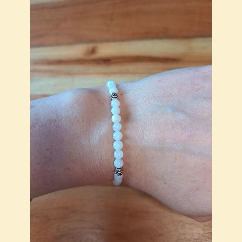 Bracelet "minéral fin" pierre de lune