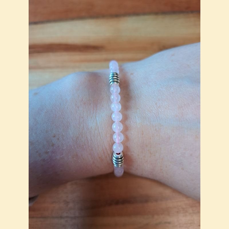 Bracelet "minéral fin" quartz rose Bracelet "minéral fin" quartz rose