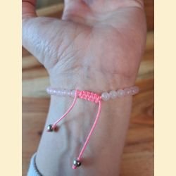 Bracelet "minéral fin" quartz rose
