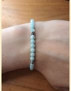 Bracelet "minéral fin" aigue marine