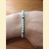 Bracelet "minéral fin" aigue marine