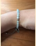 Bracelet "minéral fin" aigue marine