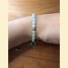 Bracelet "minéral fin" aigue marine