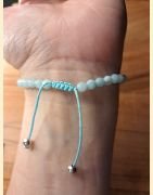 Bracelet "minéral fin" aigue marine
