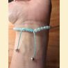 Bracelet "minéral fin" aigue marine