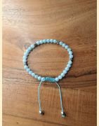 Bracelet "minéral fin" aigue marine