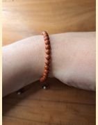 Bracelet "minéral fin" jaspe rouge