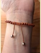 Bracelet "minéral fin" jaspe rouge