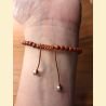 Bracelet "minéral fin" jaspe rouge