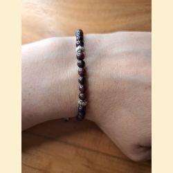 Bracelet "minéral fin" grenat