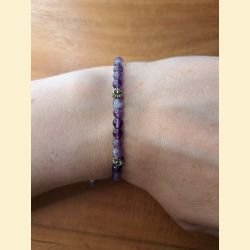 Bracelet "minéral fin" améthyste