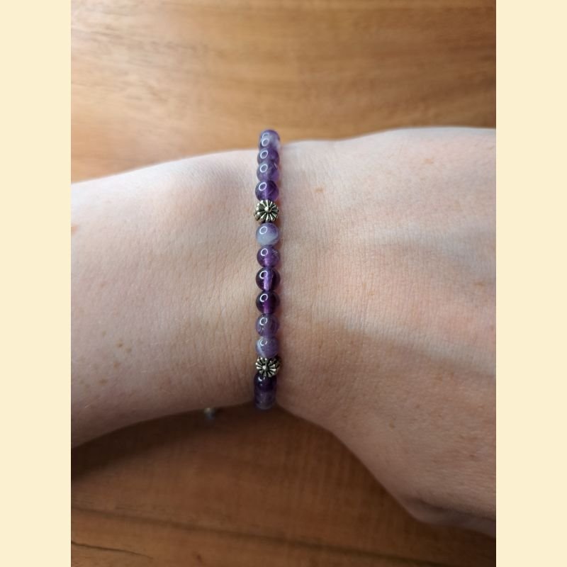 Bracelet "minéral fin" améthyste Bracelet "minéral fin" améthyste