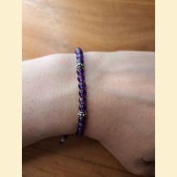 Bracelet "minéral fin" améthyste
