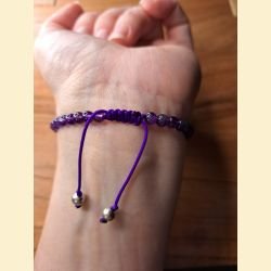 Bracelet "minéral fin" améthyste