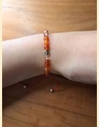 Bracelet "minéral fin" cornaline
