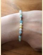 Bracelet "minéral fin" morganite