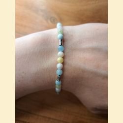 Bracelet "minéral fin" morganite