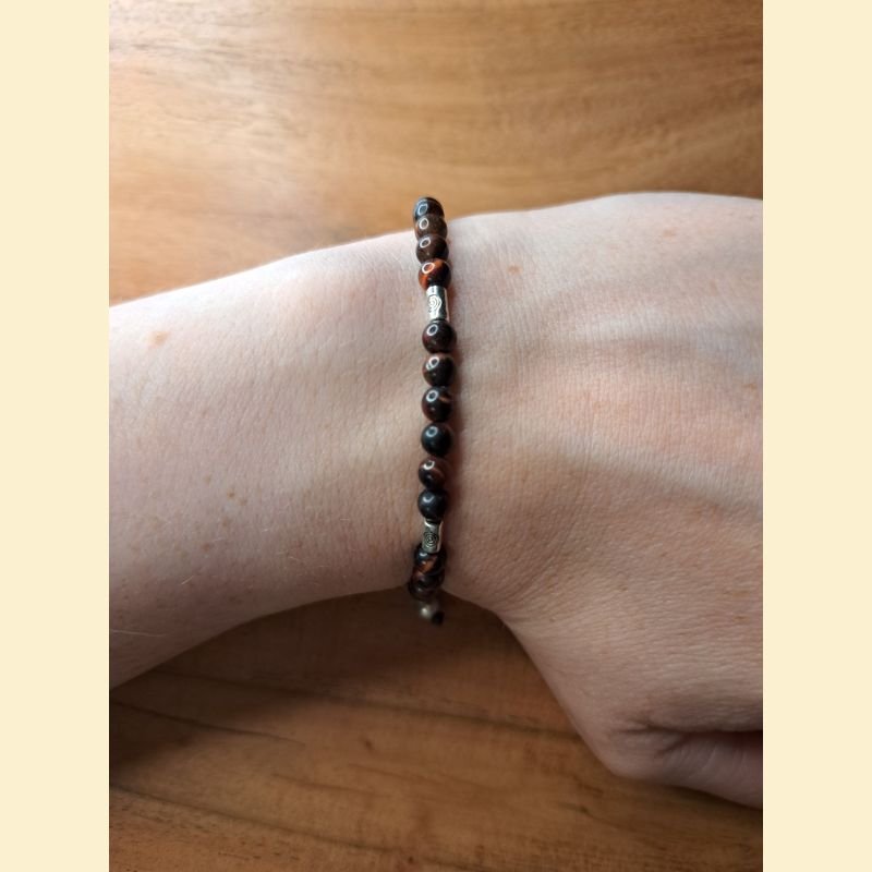 Bracelet "minéral fin" œil de taureau Bracelet "minéral fin" œil de taureau