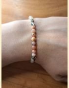 Bracelet "minéral fin" opale rose