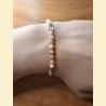 Bracelet "minéral fin" opale rose