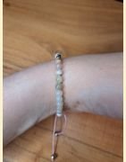 Bracelet "minéral fin" opale rose