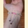 Bracelet "minéral fin" opale rose