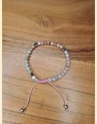 Bracelet "minéral fin" opale rose